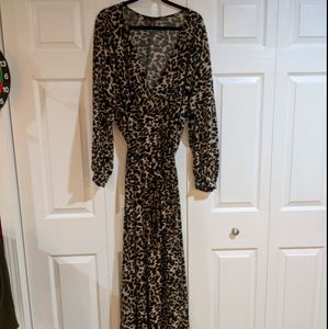 Animal print maxi dress